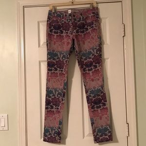 Ombré Printed Skinny Jeans